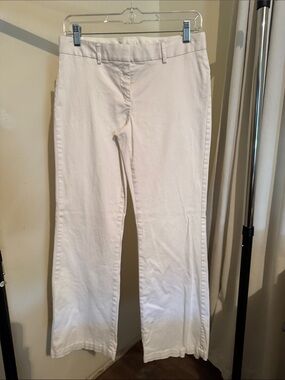 Express Editor White Bootcut Pants